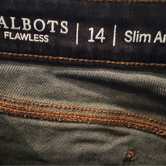 TALBOTS FLAWLESS Women’s Slim Ankle Dark Wash Jeans Size 14 Inseam 28" - Picture 5 of 6